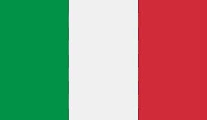 Flagge von Italien mit senkrechten Streifen in Grün, Weiß und Rot